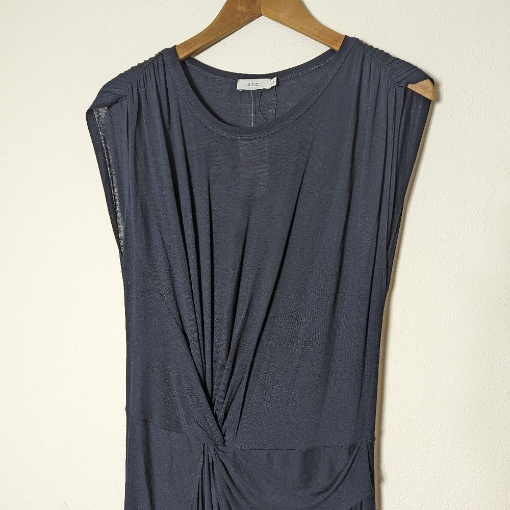 A.L.C. Emilie Midnight Blue Jersey Midi Dress size S New With Tags  NWT - Picture 14 of 16